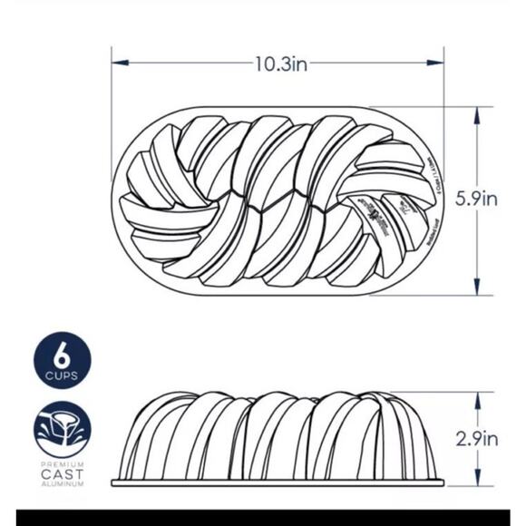 Nordic Ware 75th Anniversary Braided Loaf Pan - Picture 4 of 5